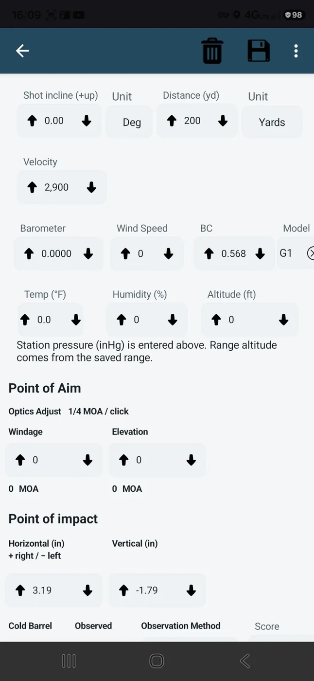 Ballistic calculator